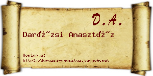 Darázsi Anasztáz névjegykártya